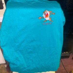 Green short sleeve taz shirt